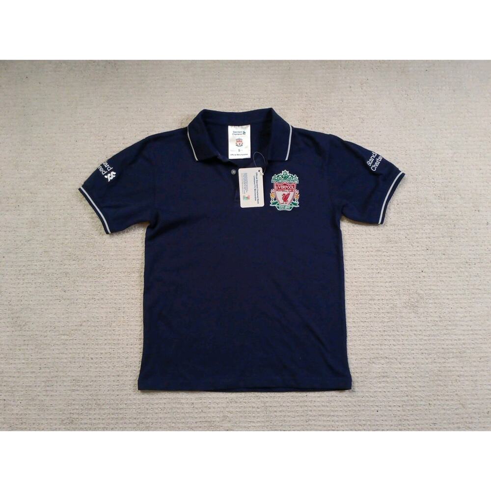 NWT Liverpool FC Official Standard Chartered Bank Polo Shirt Mens Small